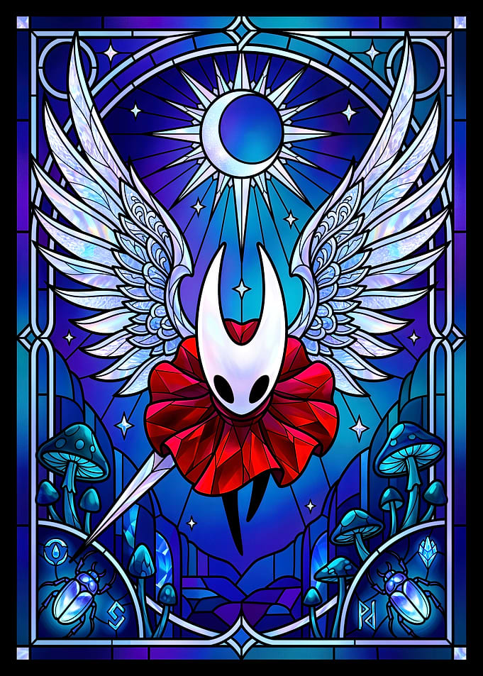 Hornet Stained Glass Hollow Knight Art