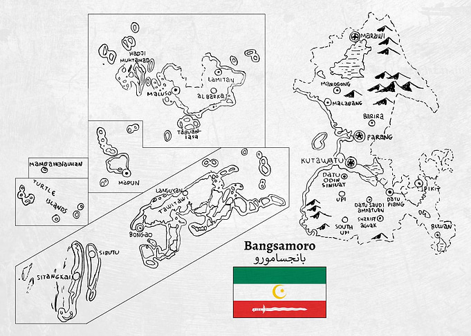 Hand Drawn Map of Bangsamoro