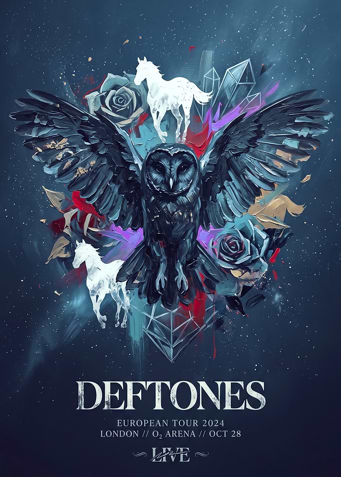 Deftones European Tour 2024 Concert Poster