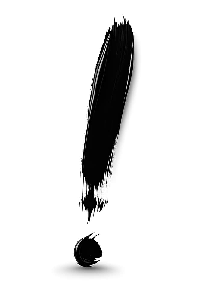 Black Brushstroke Exclamation Mark
