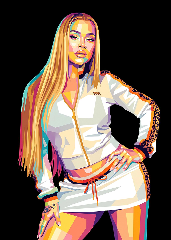 Latto Colorful Pop Art Portrait