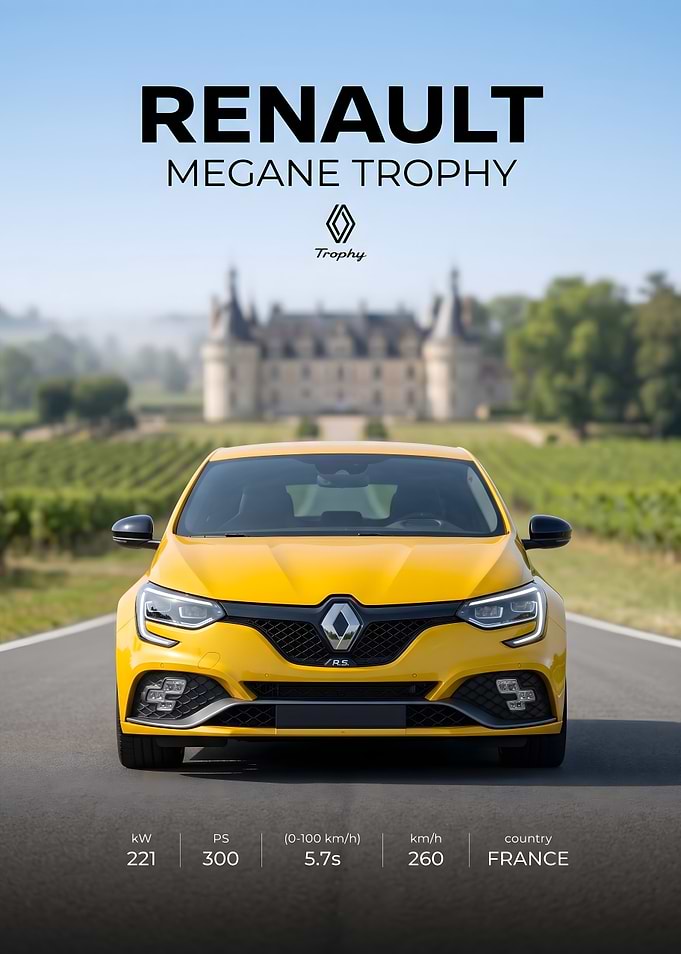 Renault Megane Trophy Car Poster