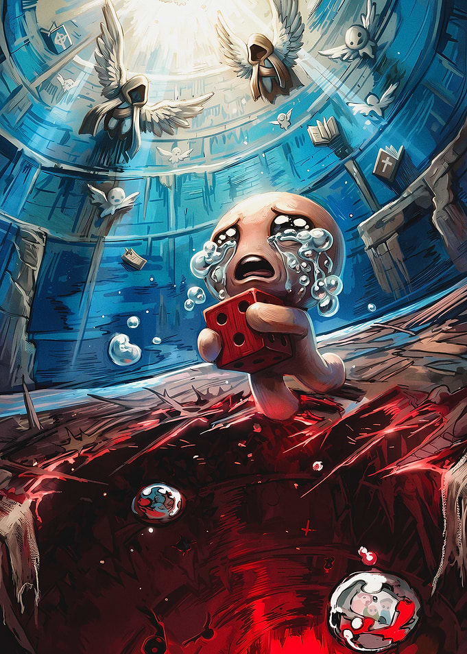 The Binding of Isaac D6 Illustration