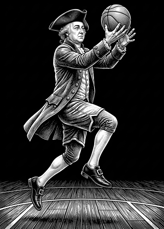 John Adams Playing Basketball