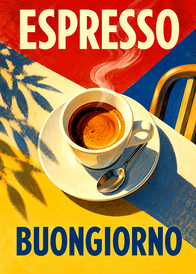 Espresso Buongiorno Vintage Style Poster