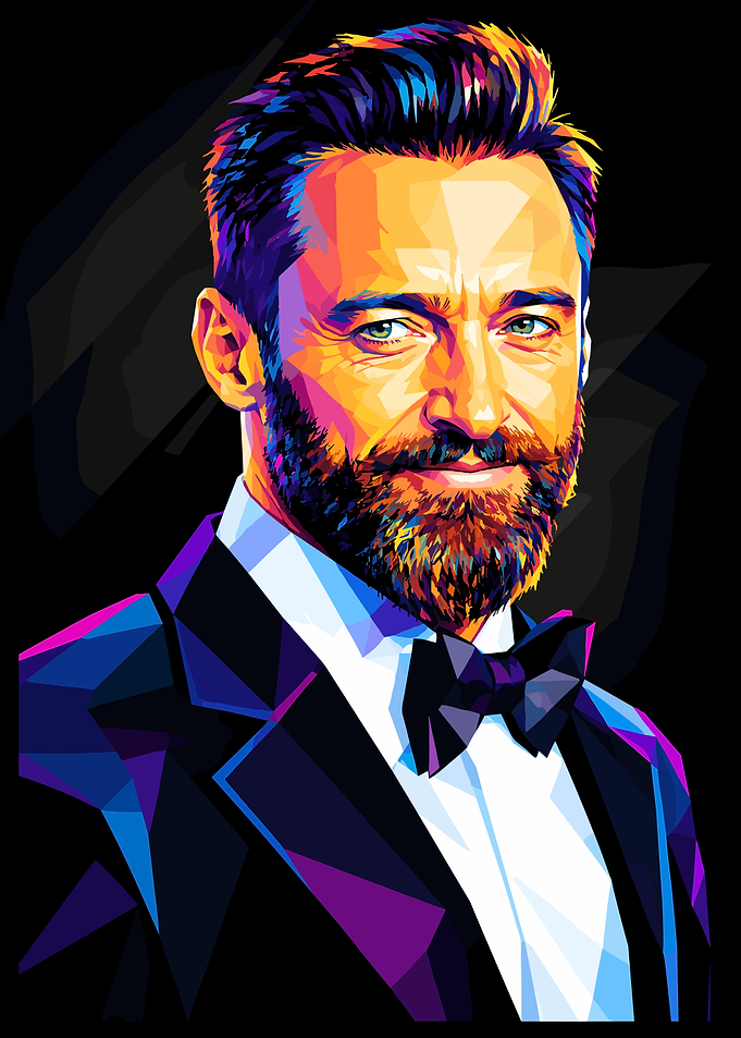 Hugh Jackman Pop Art Portrait