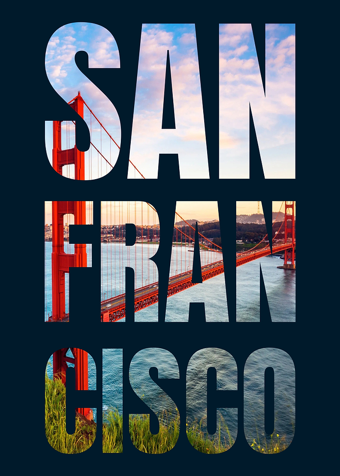 San Francisco Golden Gate Bridge Typography