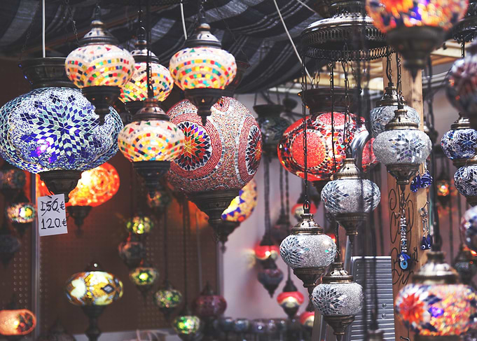 Colorful Turkish Mosaic Hanging Lamps