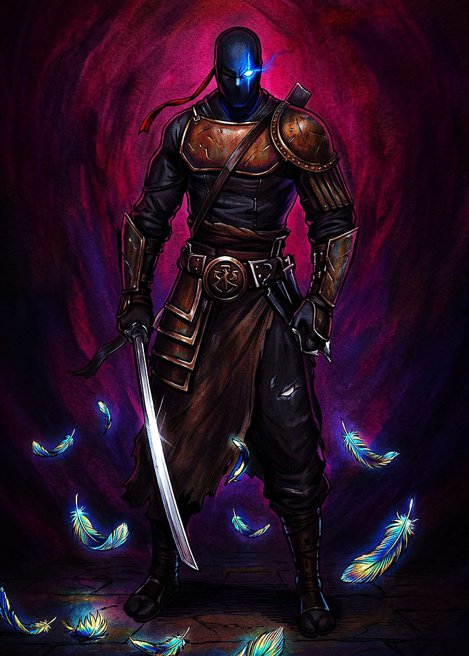 Warrior Ninja with Glowing Eye