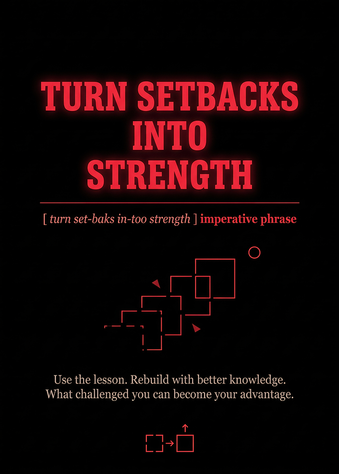 Turn Setbacks Into Strength Motivational Poster