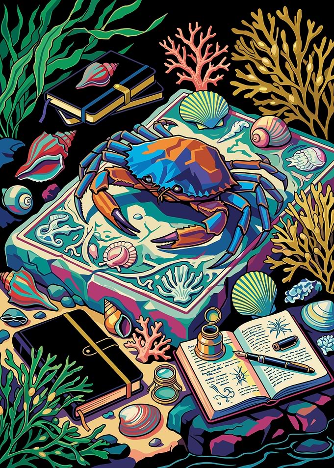 Marine Life Study Illustration