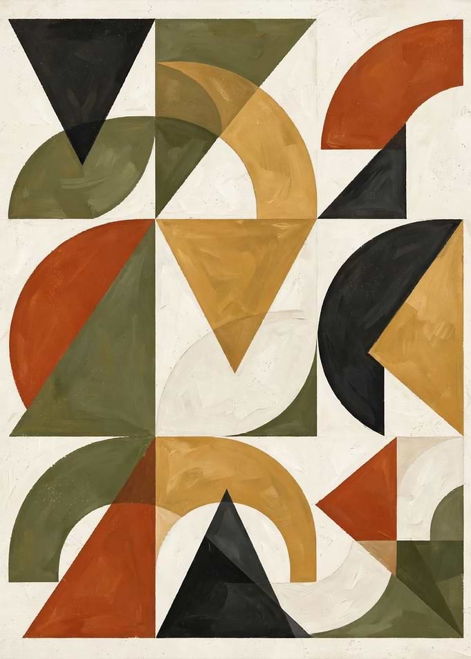 Geometric Abstract Earth Tone Art