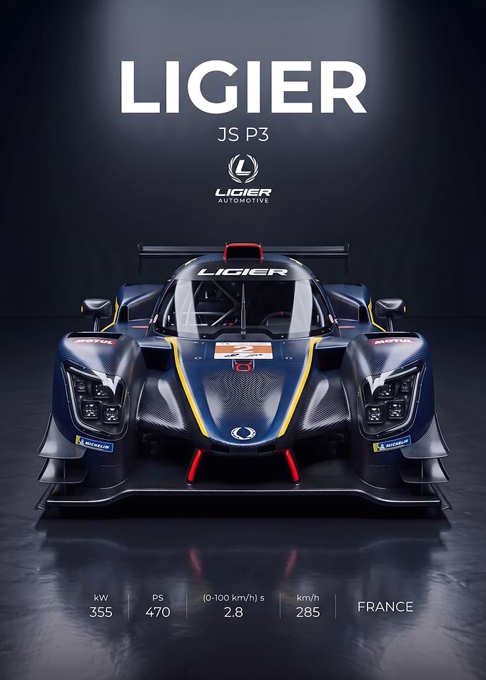 Ligier JS P3 Racing Car Poster