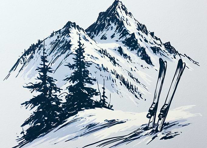 Skiing in the Snowy Mountains