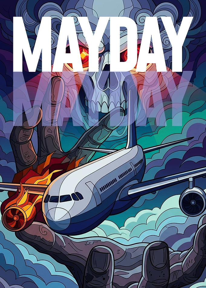 Mayday Plane Crash Illustration