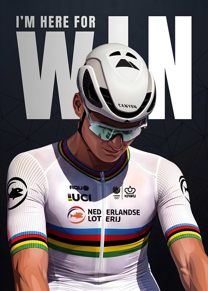 Mathieu van der Poel Cycling Poster