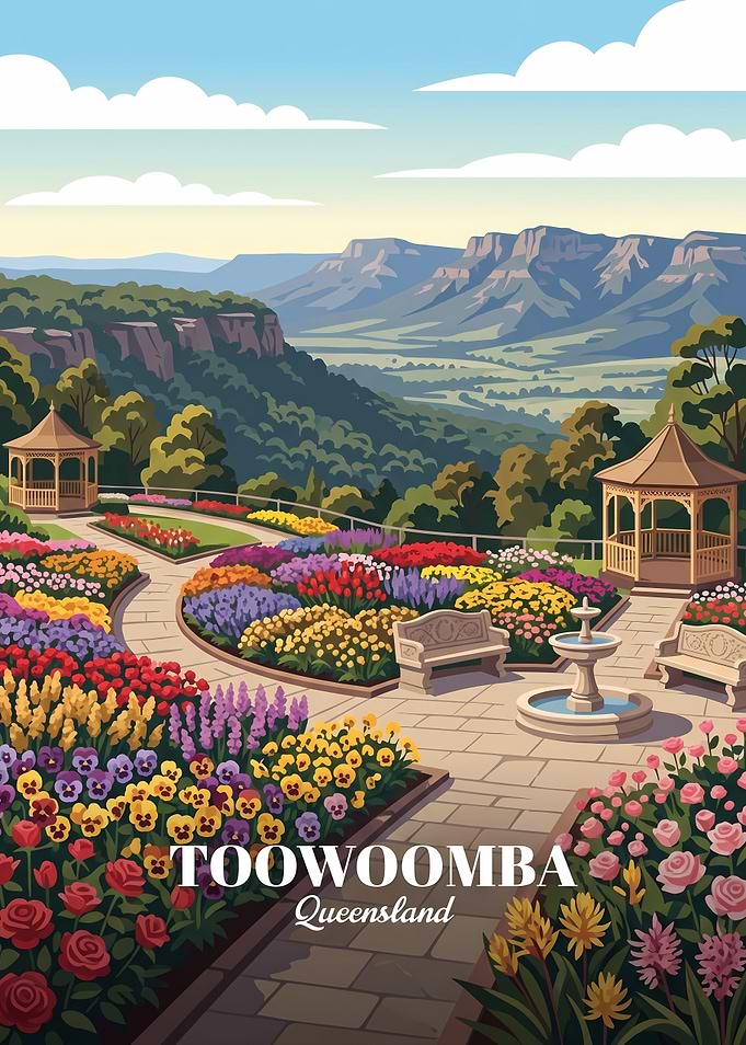 Toowoomba Queensland Floral Garden Poster