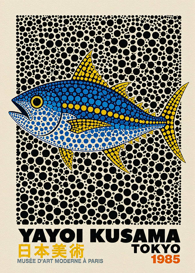 Yayoi Kusama Polka Dot Tuna Poster