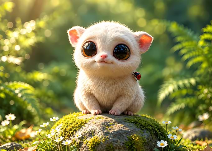 Adorable Fluffy Creature in Nature