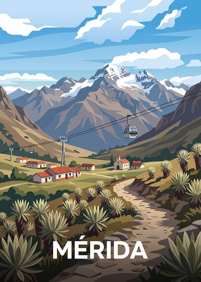 Mérida Venezuela Travel Poster