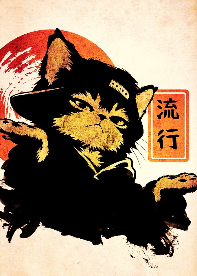 Cat Urban Style Illustration