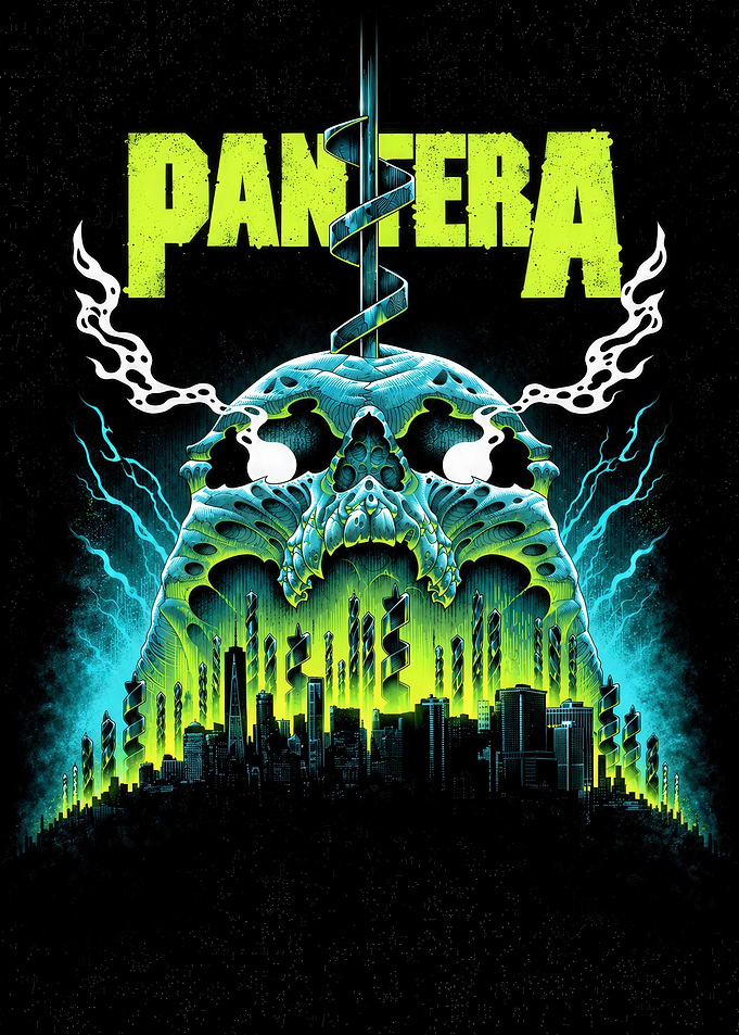 Pantera Skull City Graphic Art
