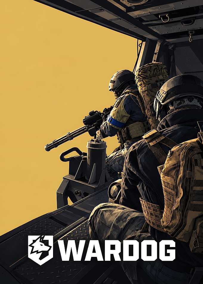 Wardog Military Helicopter Door Gunner Art