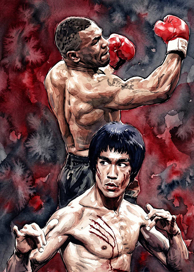 Boxing Martial Arts Watercolor Art