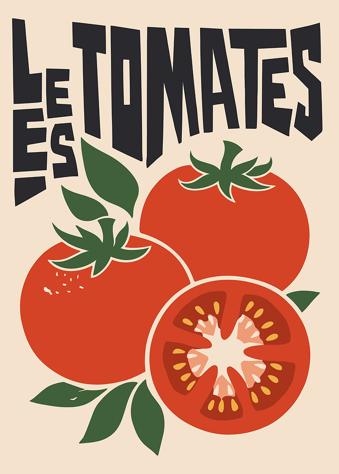 Vintage Style Les Tomates Poster