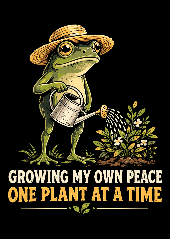 Gardening Frog Growing Peace