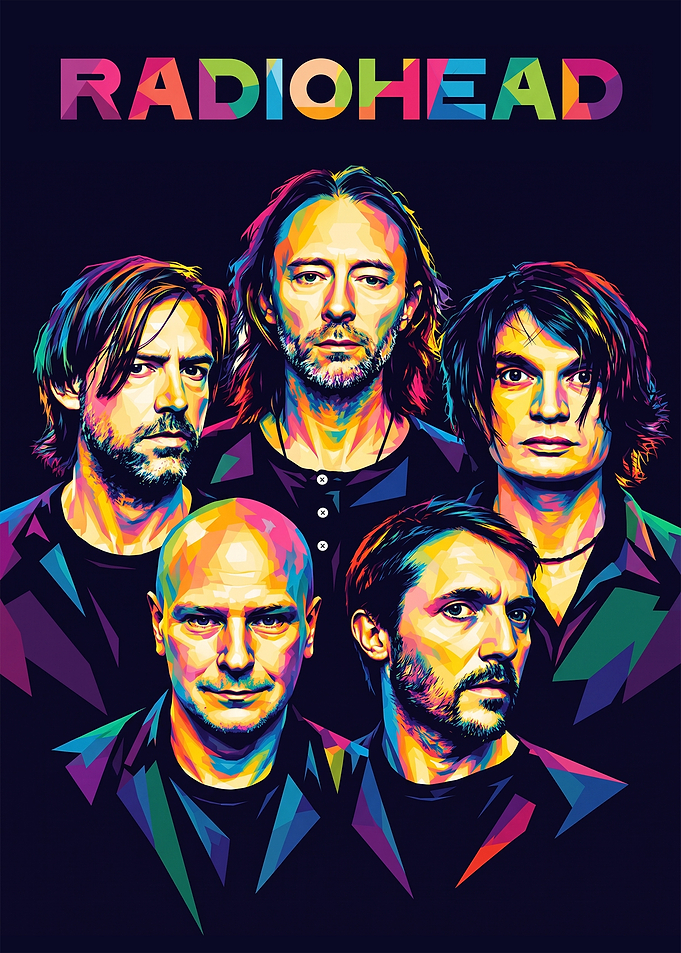 Radiohead Band Pop Art Portrait
