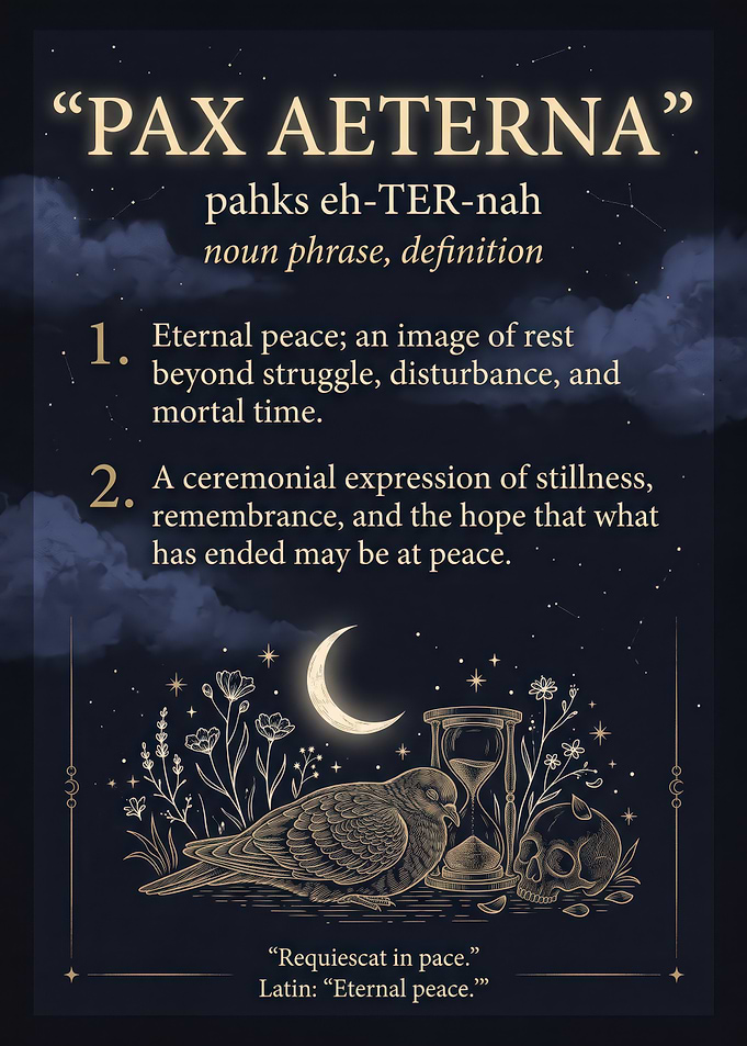 Pax Aeterna Definition Poster