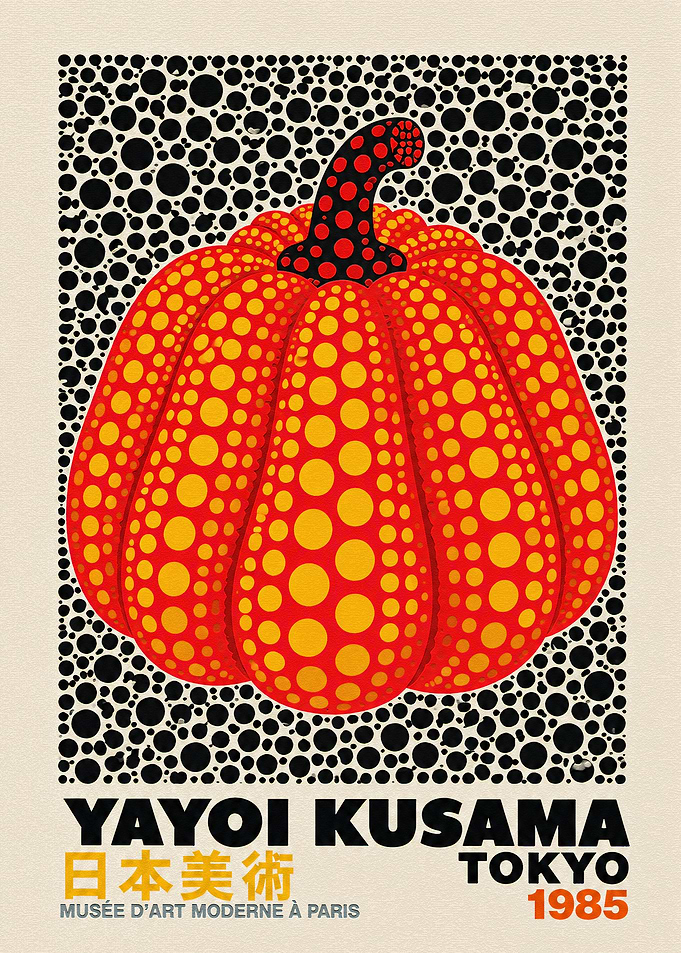 Yayoi Kusama Pumpkin Art Poster