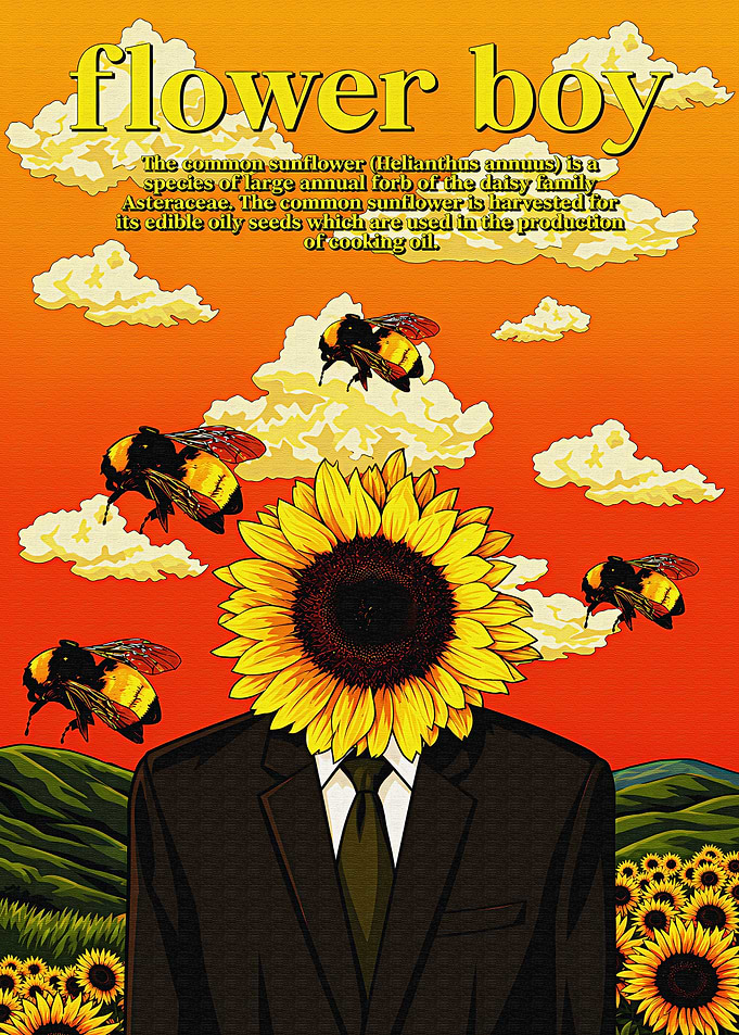 Flower Boy Sunflower Suit Poster