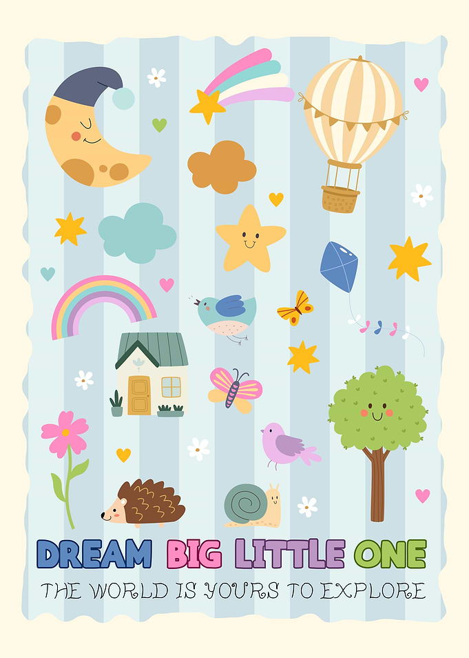 Dream Big Little One Nursery Art