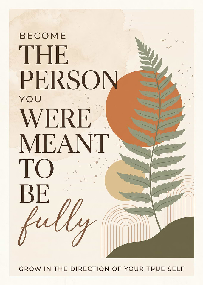 Inspirational Boho BECOME THE PERSON YOU WERE MEANT TO BE