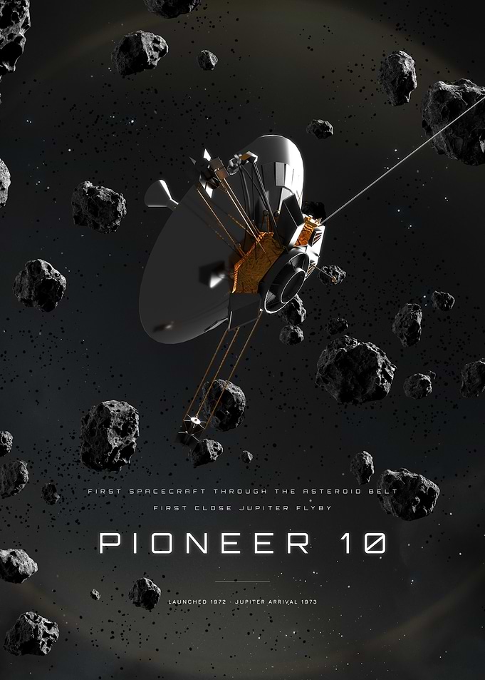 Pioneer 10 Space Mission Poster