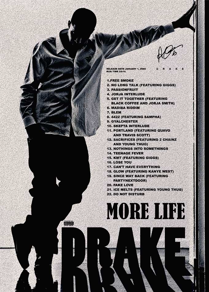 Drake More Life Album Poster