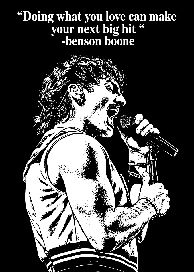 Benson Boone Inspirational Music Quote Poster
