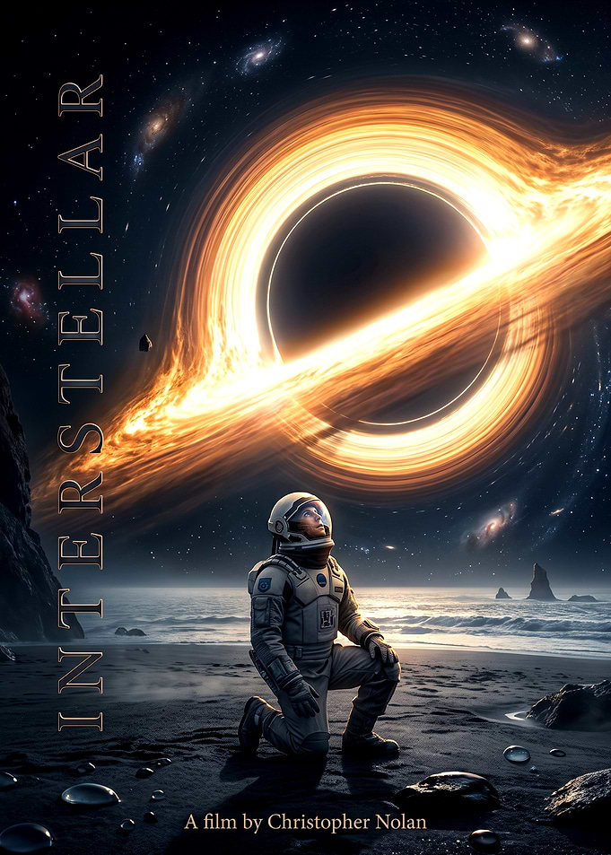 Interstellar Movie Poster with Astronaut