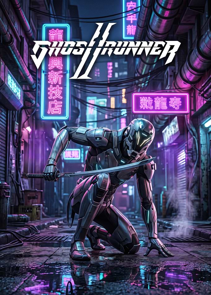 Ghostrunner 2 Cyberpunk Action Poster