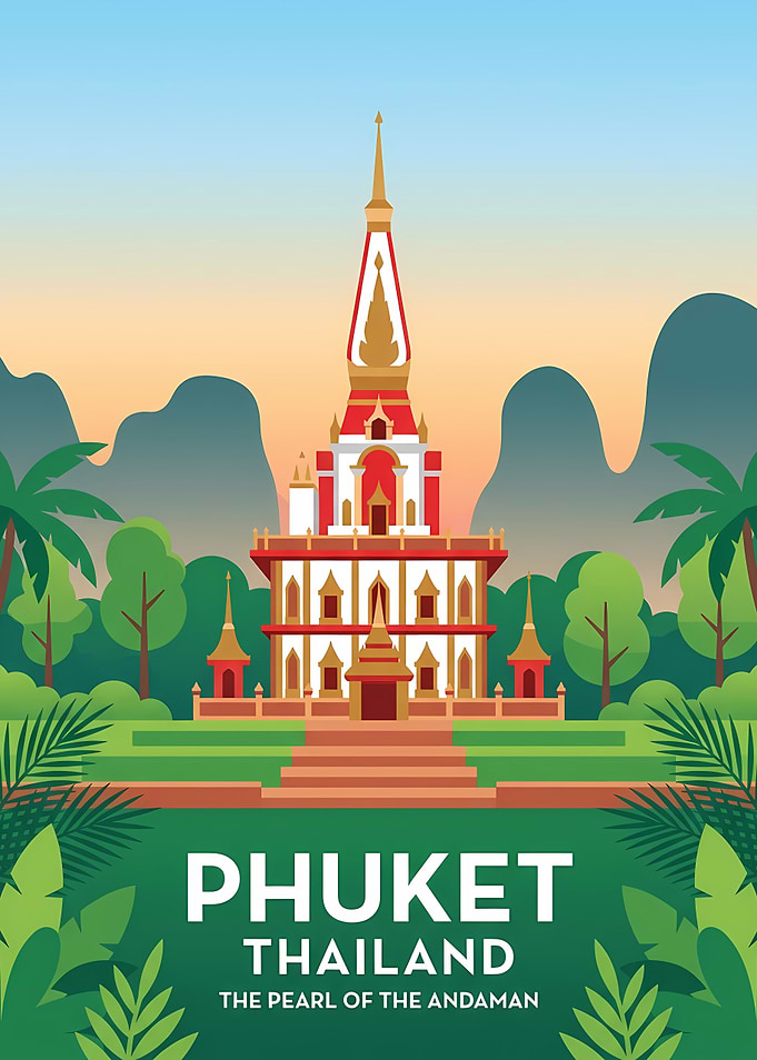 Phuket Thailand Travel Poster