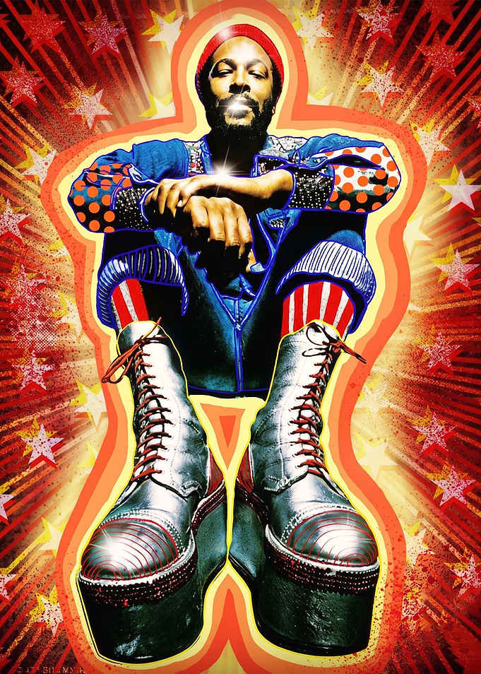 Marvin Gaye Retro Pop Art Poster