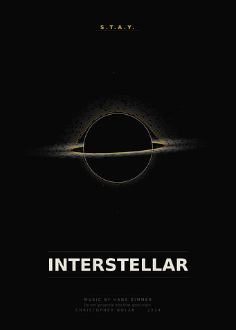 Interstellar Minimalist Black Hole Poster