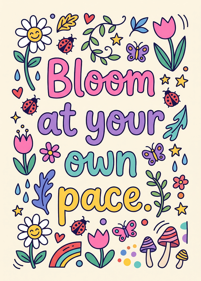 Bloom at Your Own Pace Poster