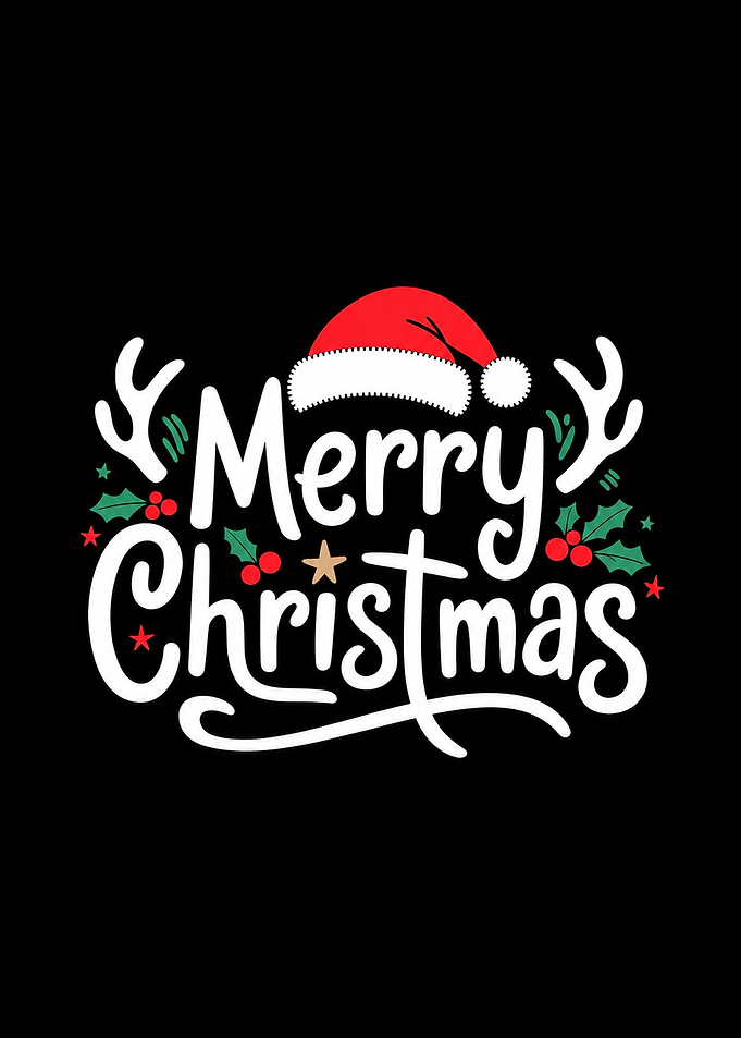 Merry Christmas Typography Design