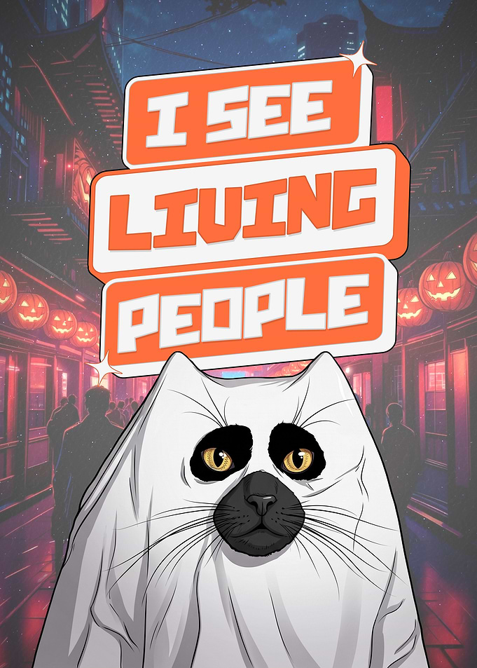 Ghost Cat Halloween