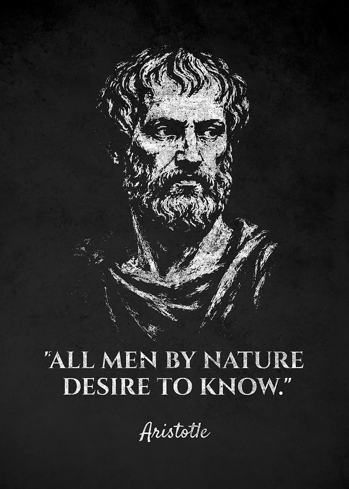 Aristotle Men Nature Quote Inspirational Wall Art