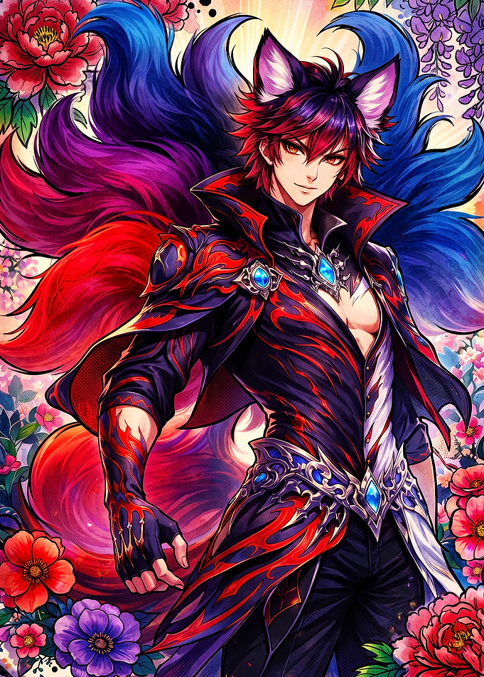 Kitsune Fox Boy Anime Manga Poster