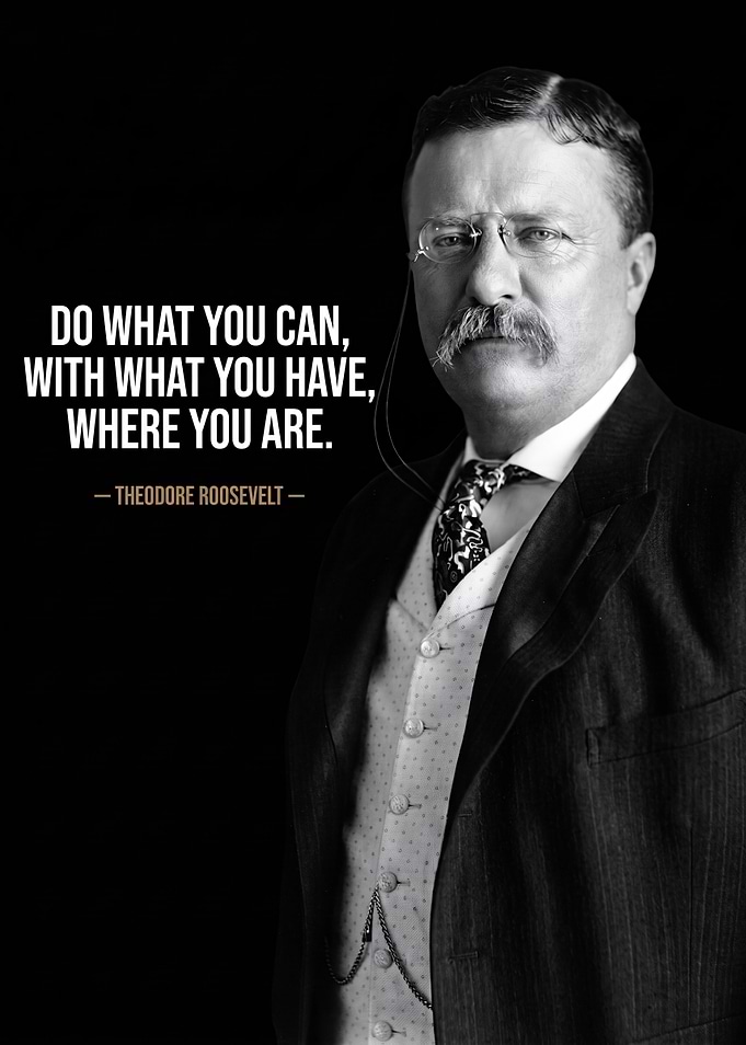 Theodore Roosevelt Inspirational Quote Poster